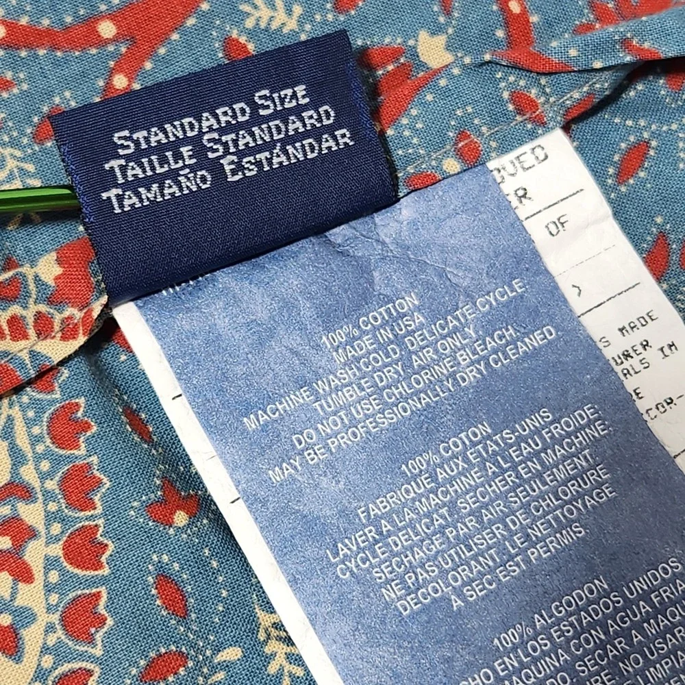 vtg RALPH LAUREN Home Collection COLLETTE Pillow‎ Sham Standard blue/red Paisley